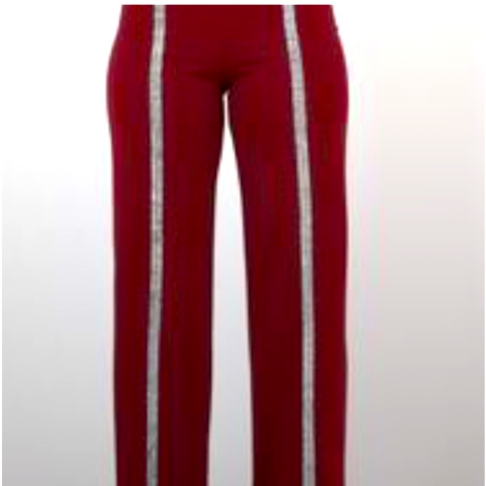 Burgundy High Waisted Pants